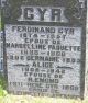 Headstone - Ferdinand Cyr & Marcelline Paquette