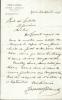 Letter to famed Cure Labelle from Sir Alexandre Lacoste