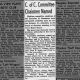 C. of C. Committee Chairmen Named