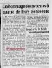 'Un hommage des avocates à quatre de leur consœurs'